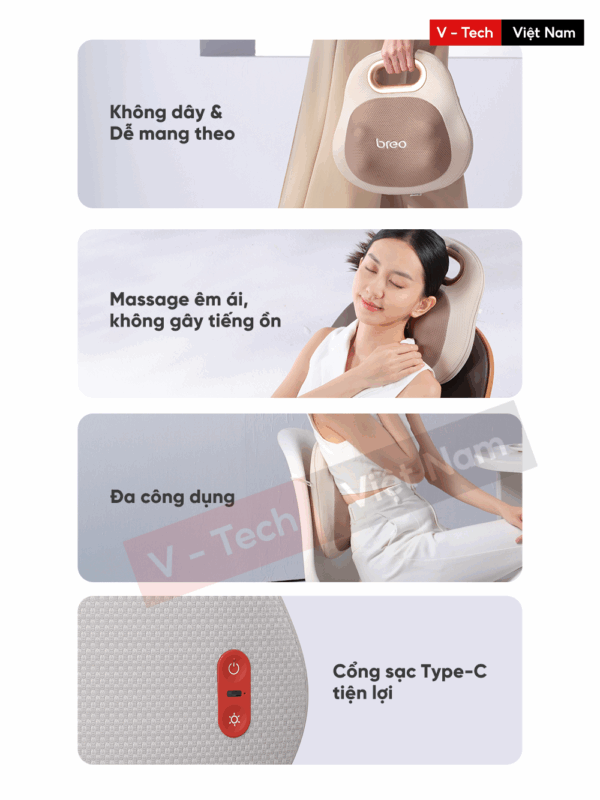 Gối Massage Breo Back Lite