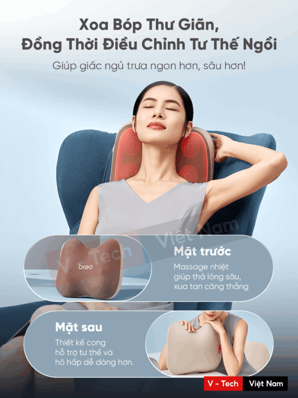 Gối Massage Lưng & Thắt Lưng Breo Back 2