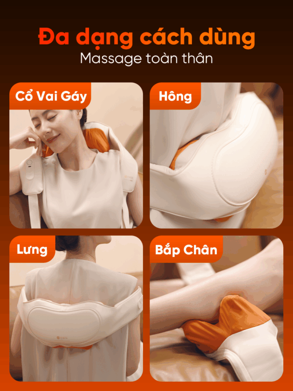 Máy Massage Cổ Vai Gáy Breo N6 Mini – Xông Nóng Huyệt Đạo – Xoa Bóp Cơ