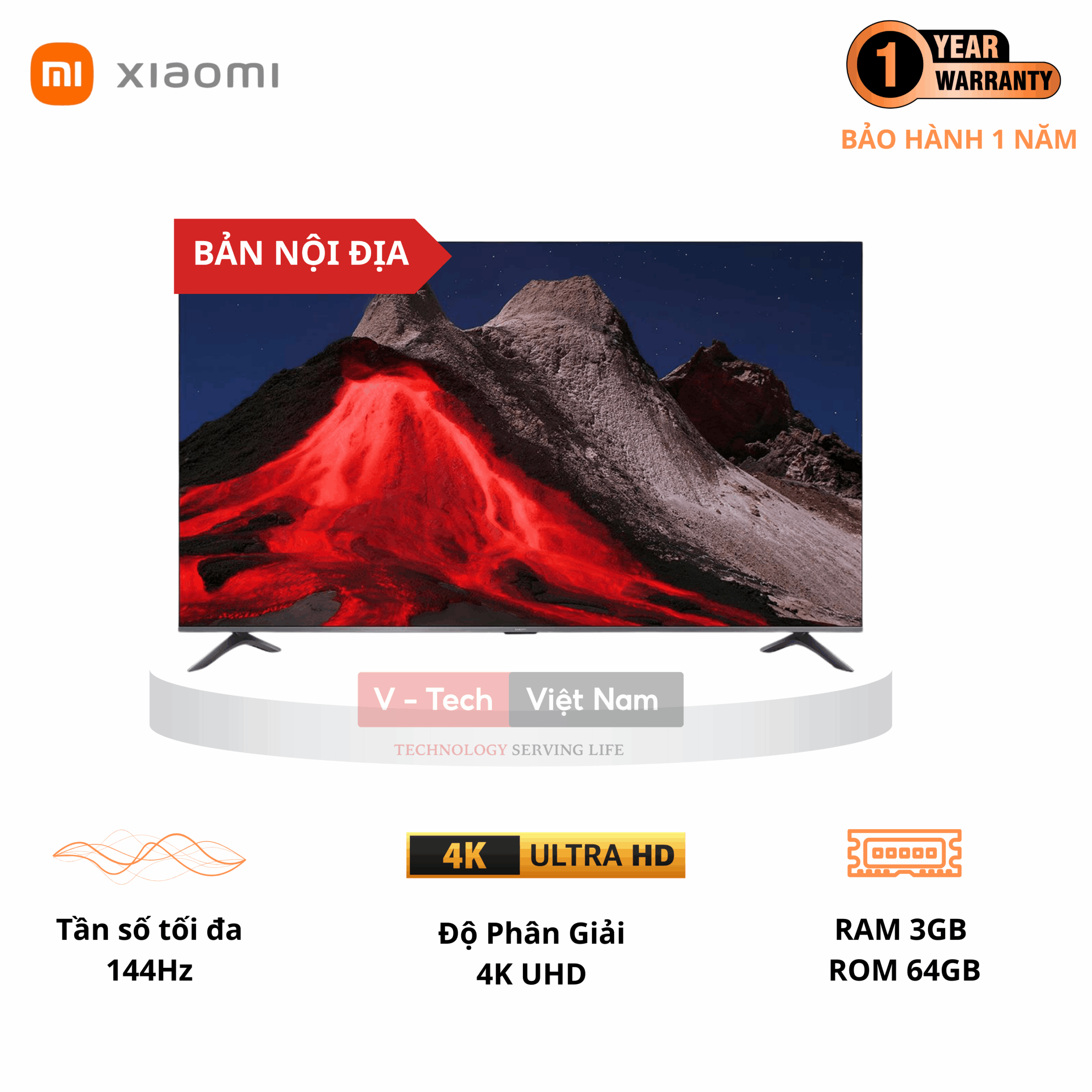 Tivi Xiaomi Redmi A Pro 65 Inch 2025 Ram 3/64GB 144Hz - Tiết Kiệm Điện