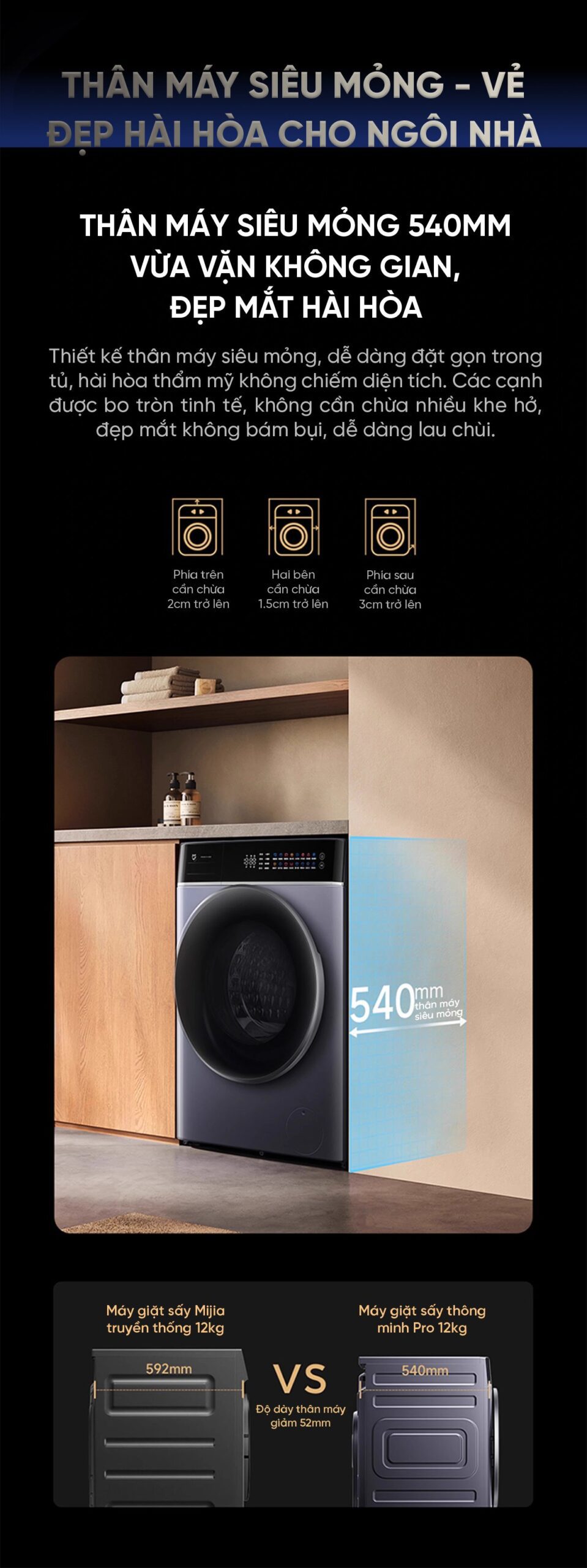 Máy giặt sấy Xiaomi Mijia MJ303 Pro Giặt 12kg , Sấy 9kg