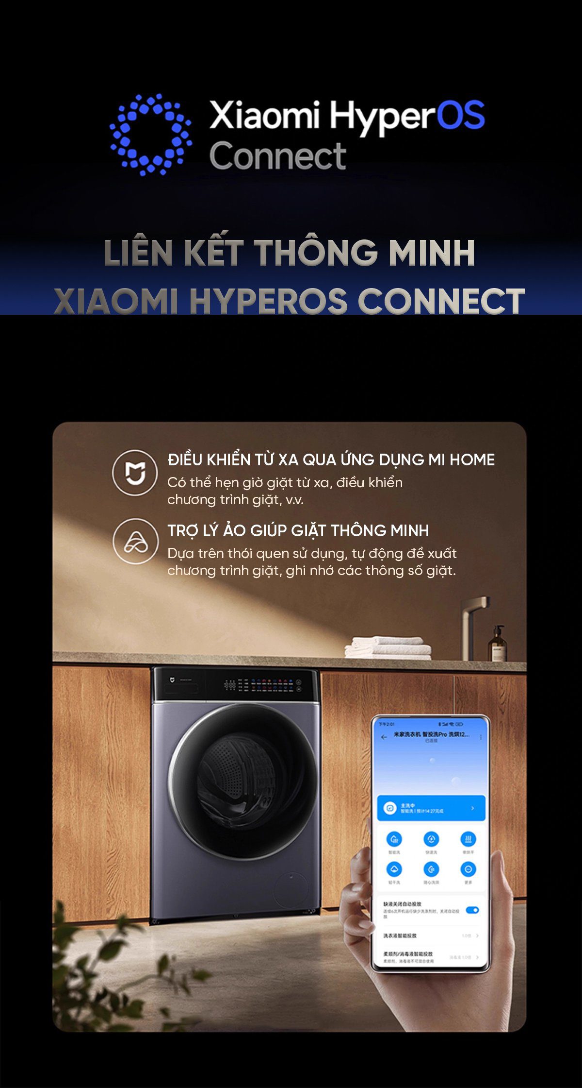 Máy giặt sấy Xiaomi Mijia MJ303 Pro Giặt 12kg , Sấy 9kg