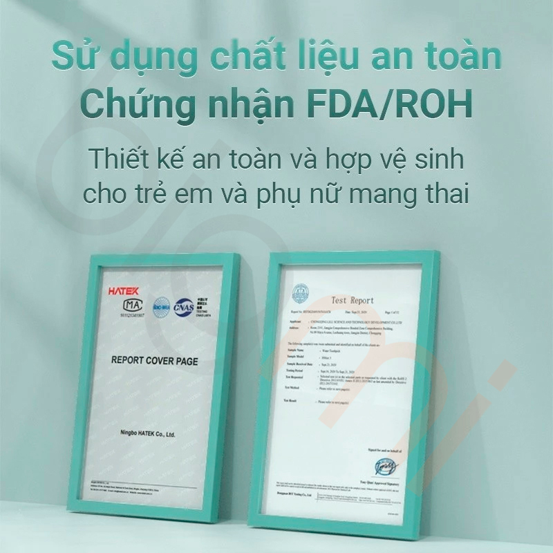 Tăm nước Enchen Mint 3 có chứng nhận chất liệu an toàn