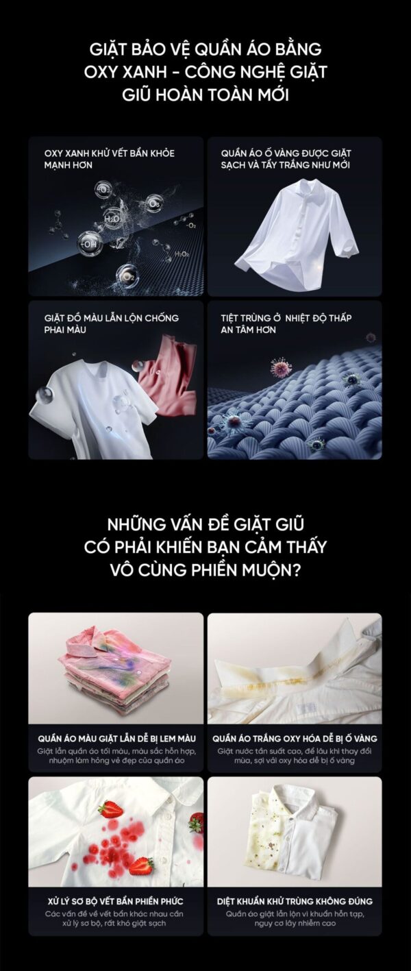 Máy giặt sấy Xiaomi Mijia MJ105 New 2025, giặt 10kg, sấy 7kg Tự Động Phân Chia Nước Giặt