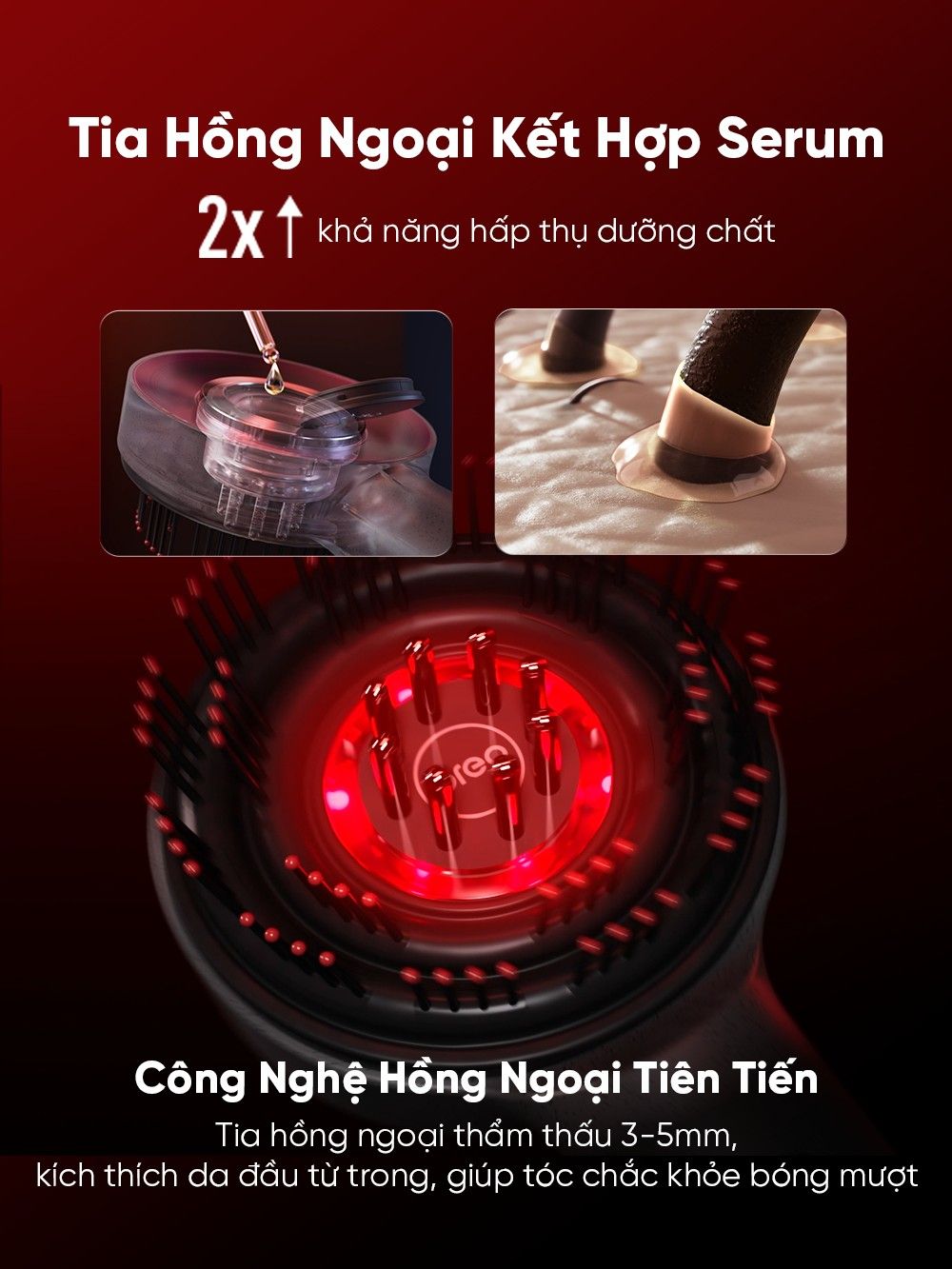 Lược Điện Massage Da Đầu Breo Scalp 3