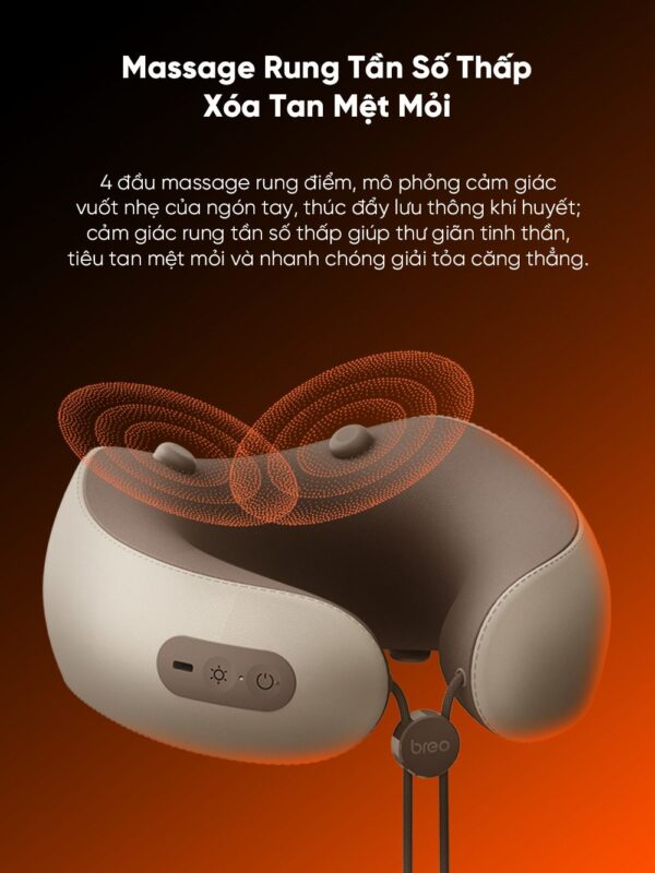 Gối Massage Cổ Breo C1 – Rung Xoa Làm Nóng Thư Giãn Cổ