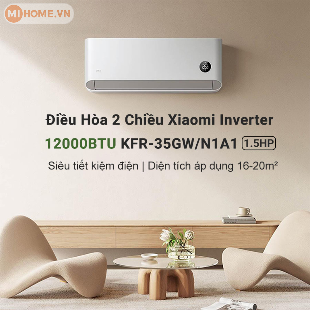 Điều hoà hai chiều Xiaomi Inverter 12000BTU - KFR-35G/N1A1 (1.5HP) 18 may lanh xiaomi 1 1