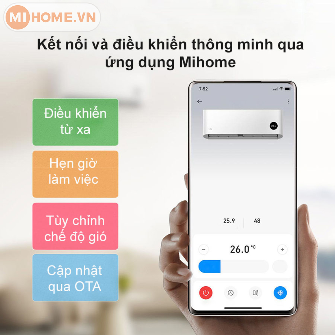 Điều hoà hai chiều Xiaomi Inverter 12000BTU - KFR-35G/N1A1 (1.5HP) 26 may lanh xiaomi 1 11