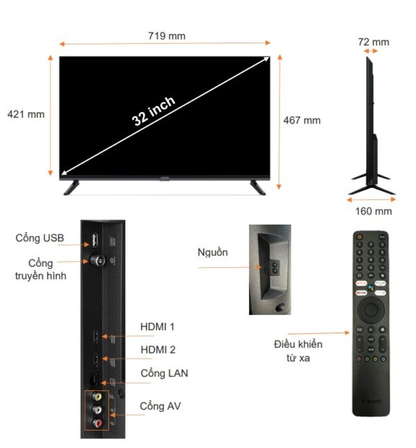 Tivi Xiaomi A Pro HD 32 inch – QLED 2026 – Bản Quốc Tế