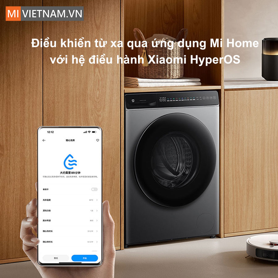 Máy giặt sấy Xiaomi Mijia MJ108 - Giặt 10kg sấy 7kg, Model 2025 14 Điều khiển thông minh qua ứng dụng Mihome