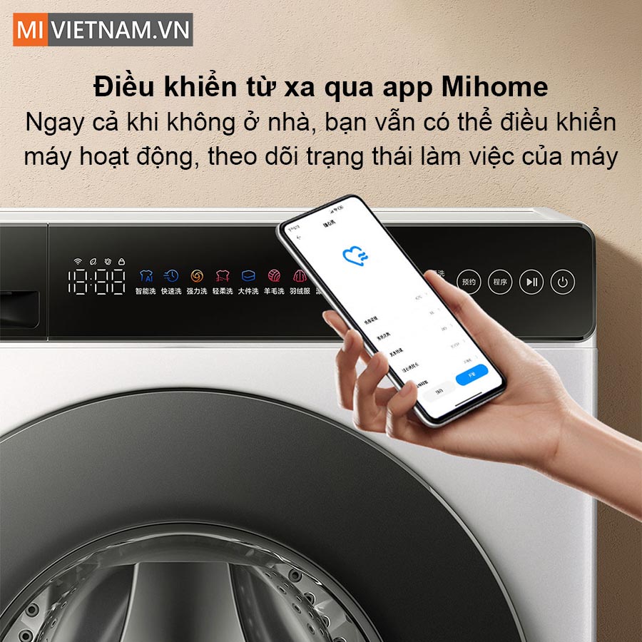 Máy giặt Xiaomi Mijia MJ106 - Giặt 10kg, 25 chế độ giặt 17 Điều khiển qua app Mihome