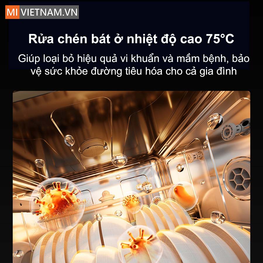 Máy rửa bát, rửa chén Xiaomi 13 bộ Mijia S2 - Hàng chính hãng 8 mivietnam may rua bat xaiomi 13 bo s2 05