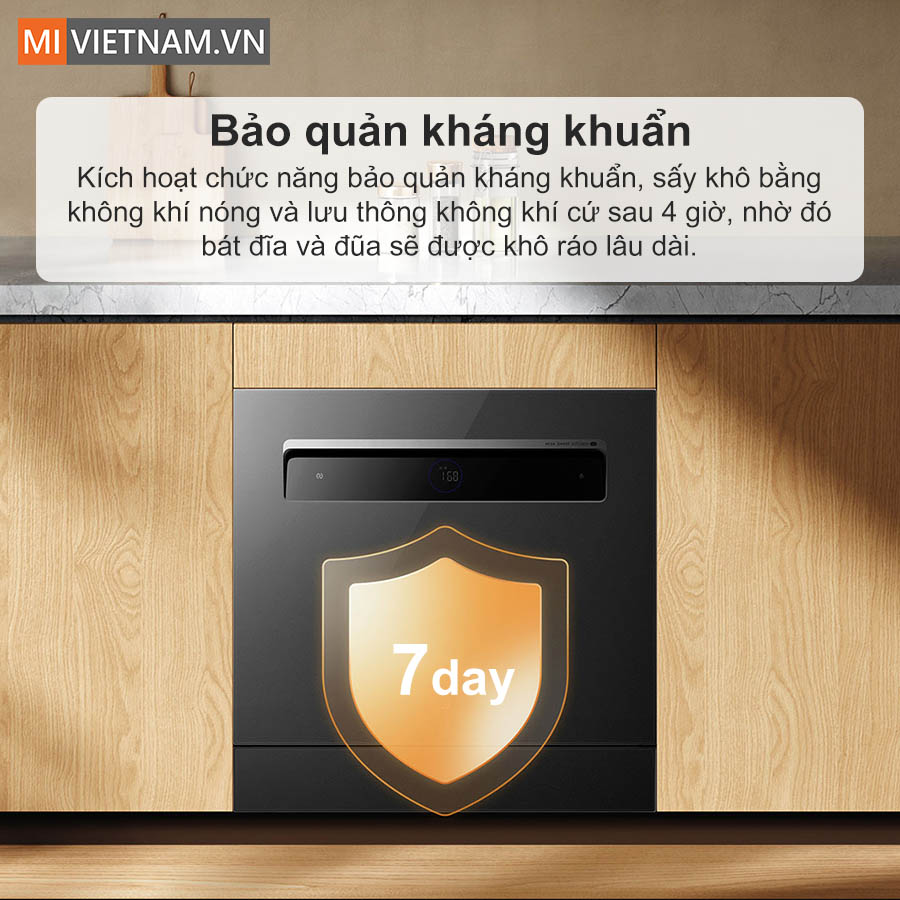 Máy rửa bát, rửa chén Xiaomi 13 bộ Mijia S2 - Hàng chính hãng 9 Lưu trữ kháng khuẩn 7 ngày