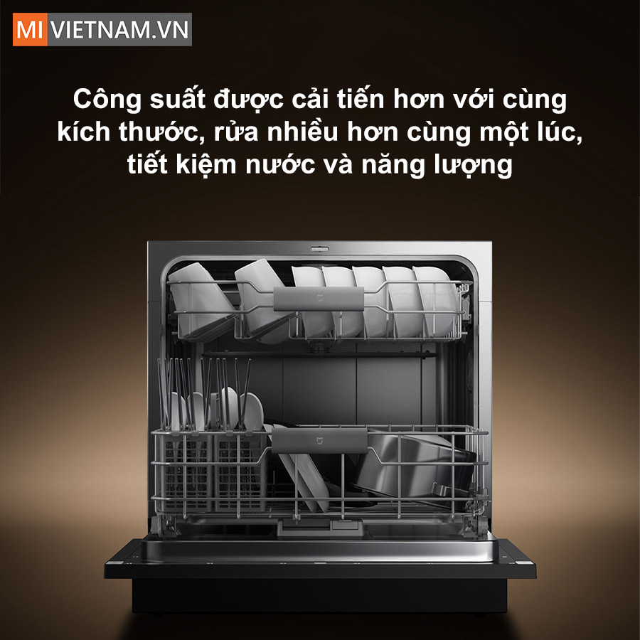 Máy rửa bát, rửa chén Xiaomi 13 bộ Mijia S2 - Hàng chính hãng 11 Tăng cường sức chứa giúp việc rửa chén bát hiệu quả hơn