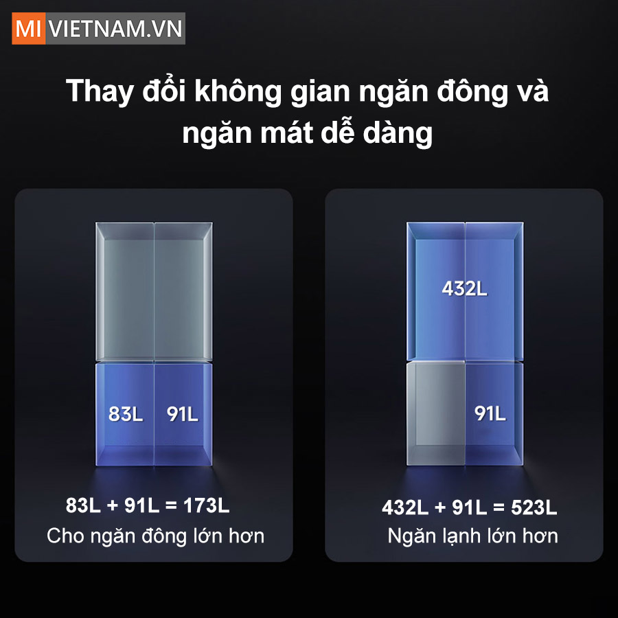 Tủ lạnh Xiaomi Mijia 606L 4 cánh - Cấp đông nhanh, tiết kiệm điện 9 Tủ lạnh Xiaomi Mijia 606L 4 cánh