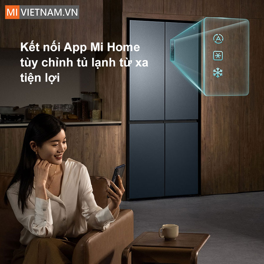 Tủ lạnh Xiaomi Mijia 606L 4 cánh - Cấp đông nhanh, tiết kiệm điện 19 tính năng kết nối với ứng dụng Mi Home