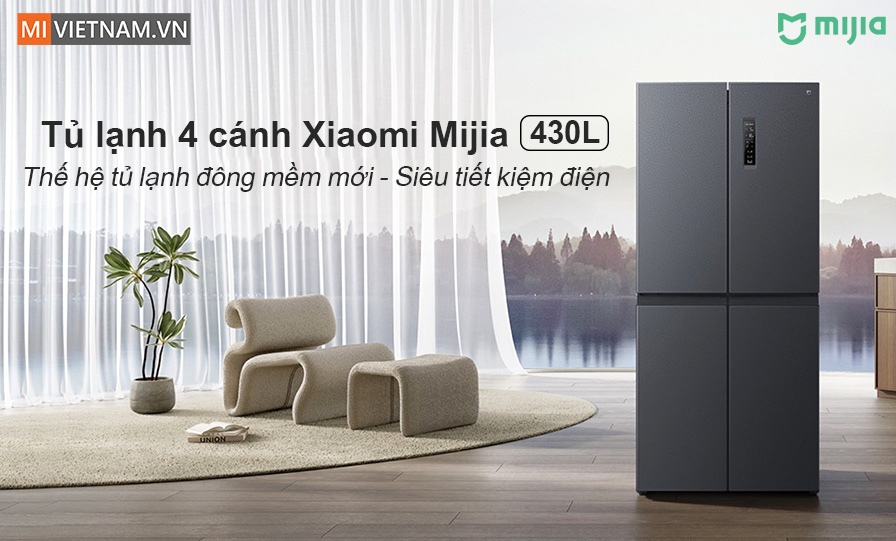 Tủ lạnh Xiaomi Mijia 430L 4 cánh - Có ngăn đông mềm, kháng khuẩn 2 mivietnam tu lanh xiaomi mijia 430L 01 1