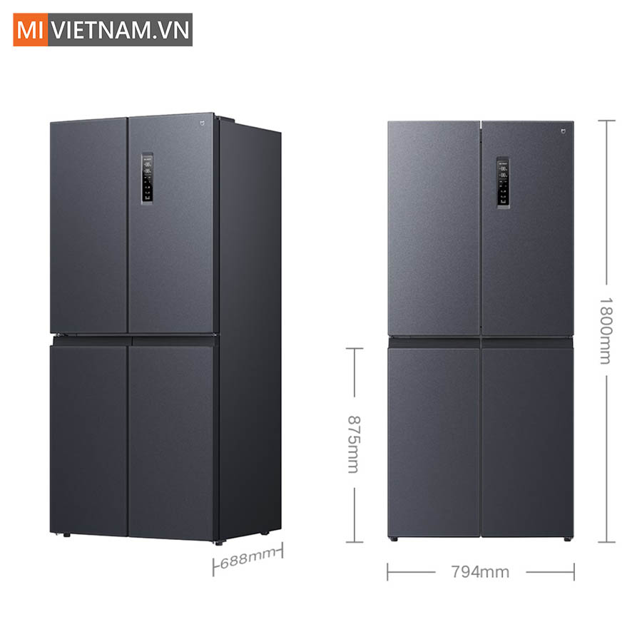 Tủ lạnh Xiaomi Mijia 430L 4 cánh - Có ngăn đông mềm, kháng khuẩn 15 Kích thước sản phẩm