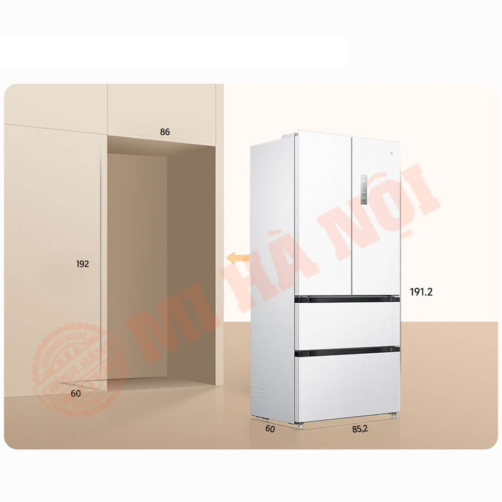 Kích thước tủ lạnh Xiaomi 508L kiểu pháp