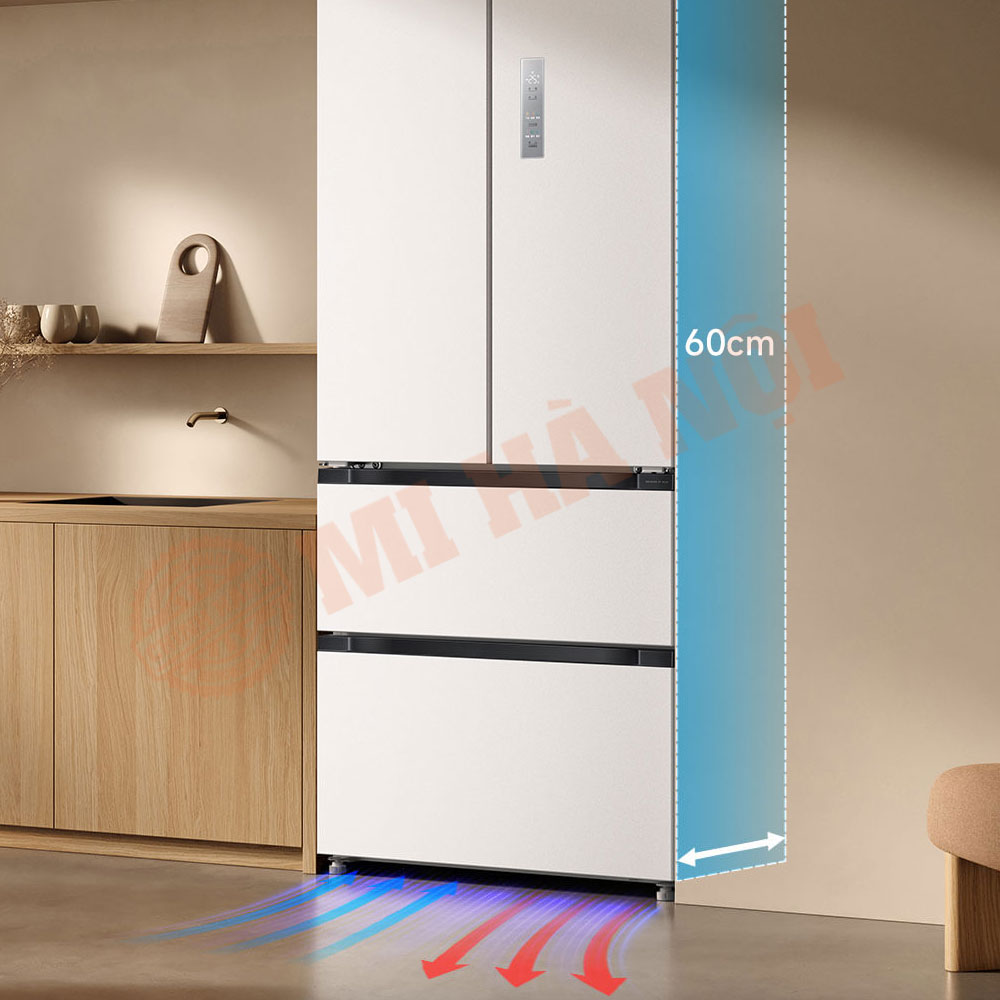 Tủ lạnh Xiaomi 508L kiểu Pháp có thể lắp âm tủ