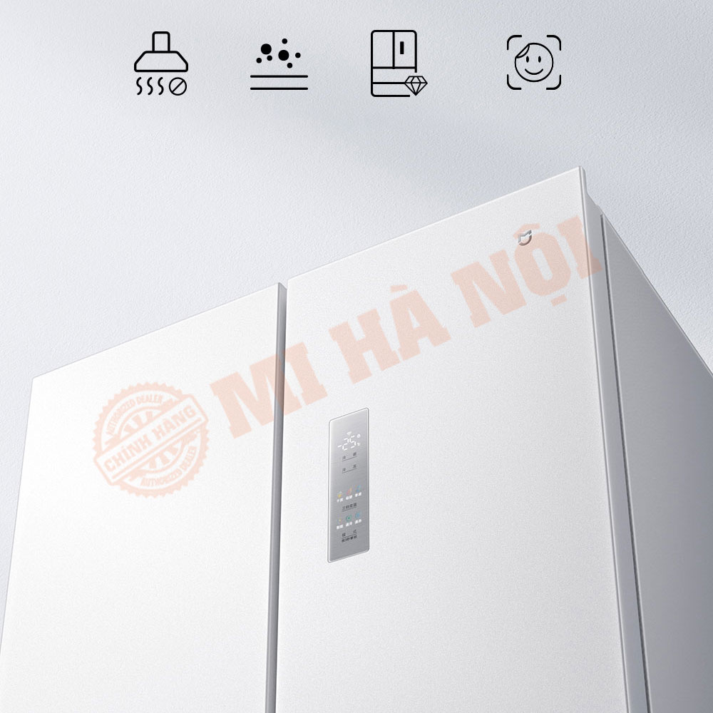 Tủ lạnh 508L được thiết kế với màu trắng tinh tế