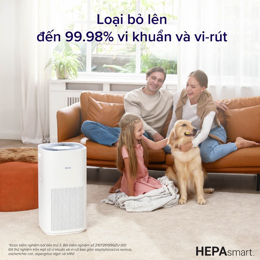 Loại bỏ đến 99.98% vi khuẩn