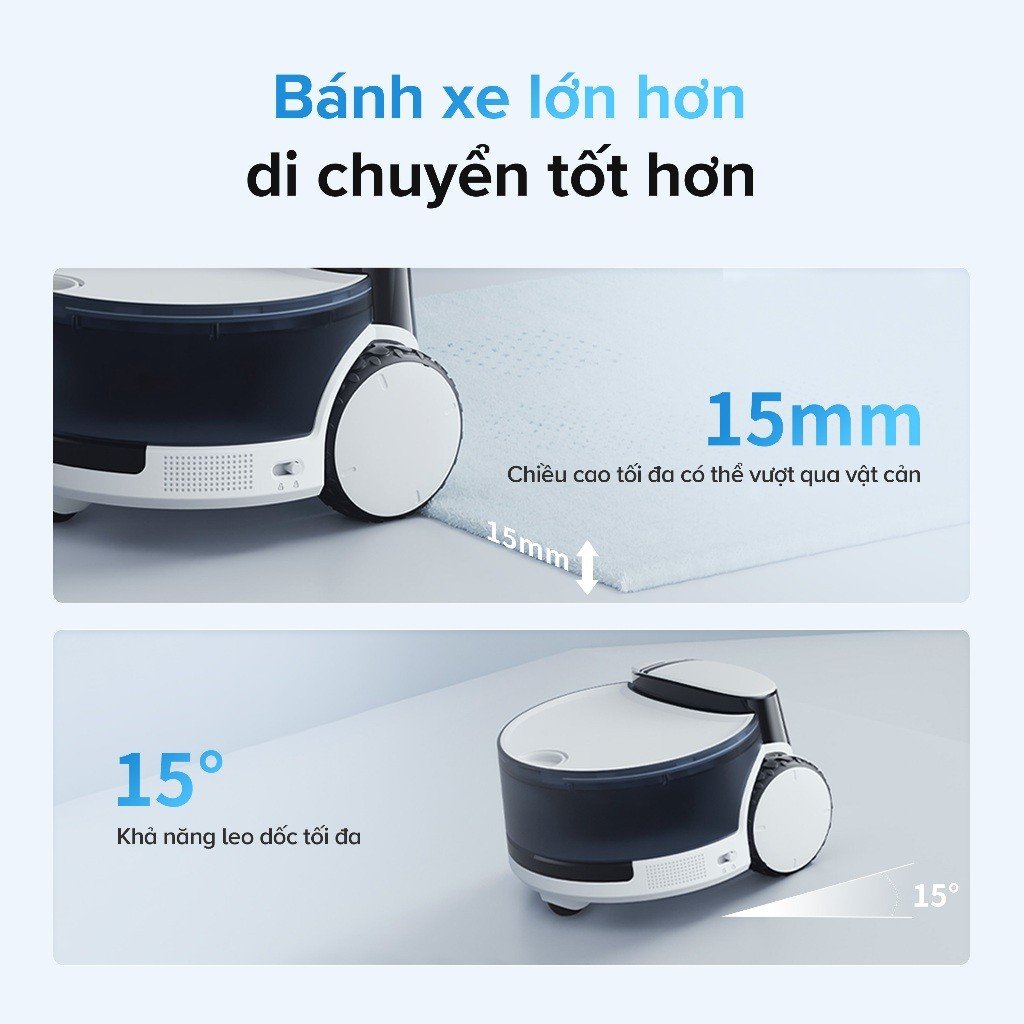 Bánh xe lớn hơn, di chuyển tốt hơn