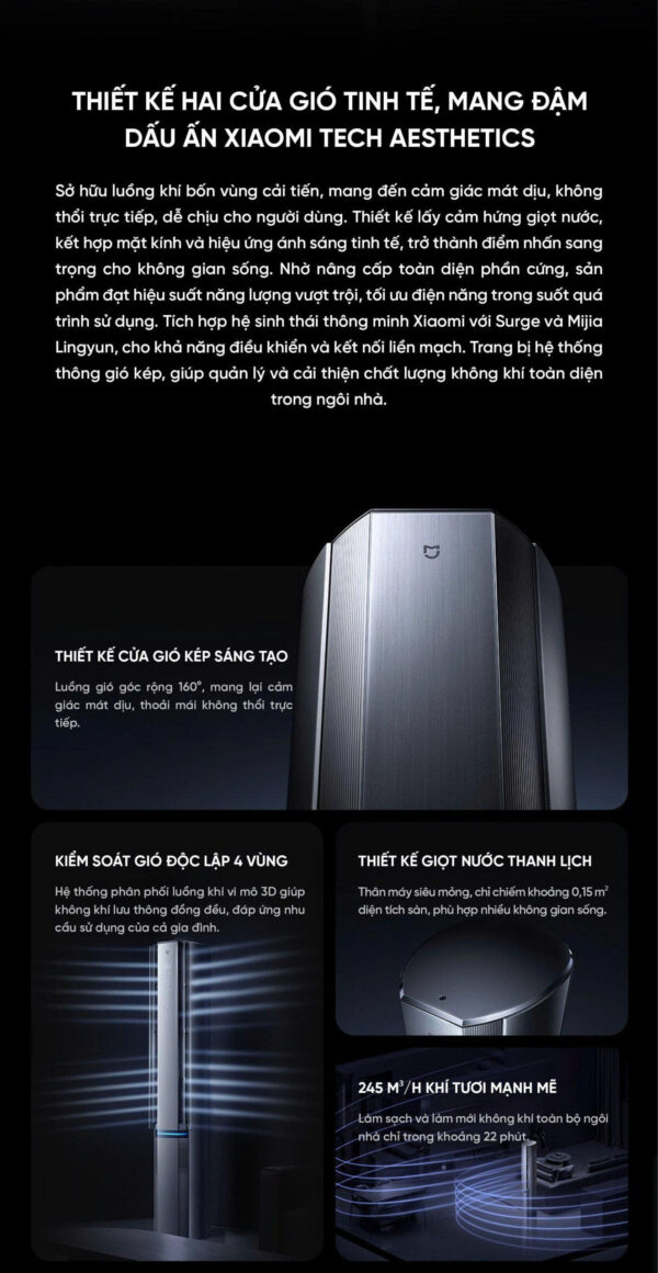 Điều hòa cây đứng Xiaomi Mijia Pro 72LW-NA11/M1A1 3HP 2 Chiều tiết kiệm điện cấp 1 Mới Nhất