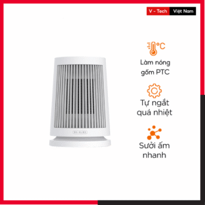 Máy sưởi mini để bàn Xiaomi Mijia ZMNFJ01YM – Xoay đảo gió, góc quay 45 độ