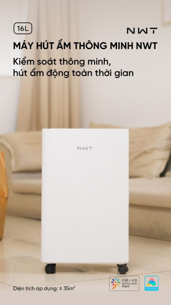 Máy Hút Ẩm Xiaomi NWT 16L Thông Minh