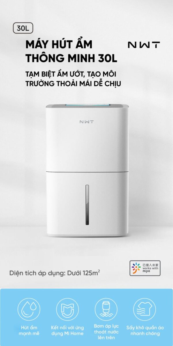 Máy Hút Ẩm Xiaomi NWT 30L Thông Minh