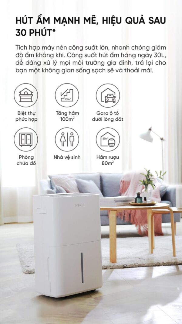 Máy Hút Ẩm Xiaomi NWT 30L Thông Minh