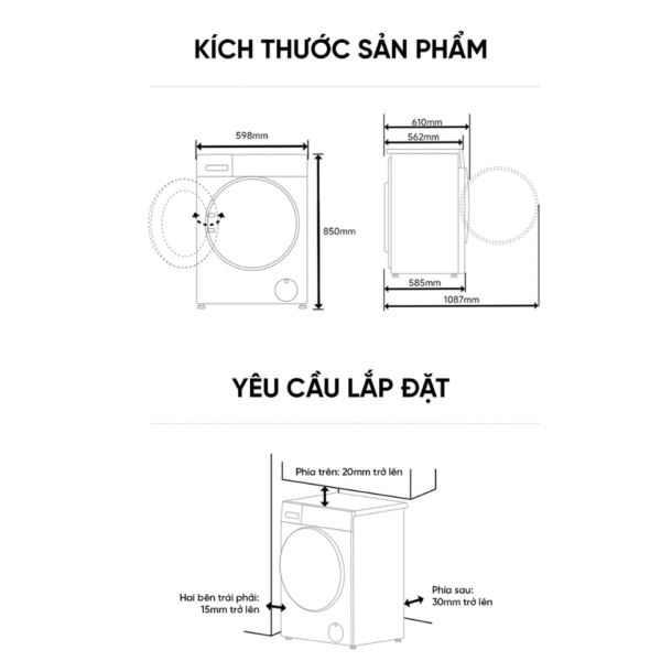 Máy giặt sấy Xiaomi Mijia MJ101 2026 Giặt 12kg, sấy 9kg