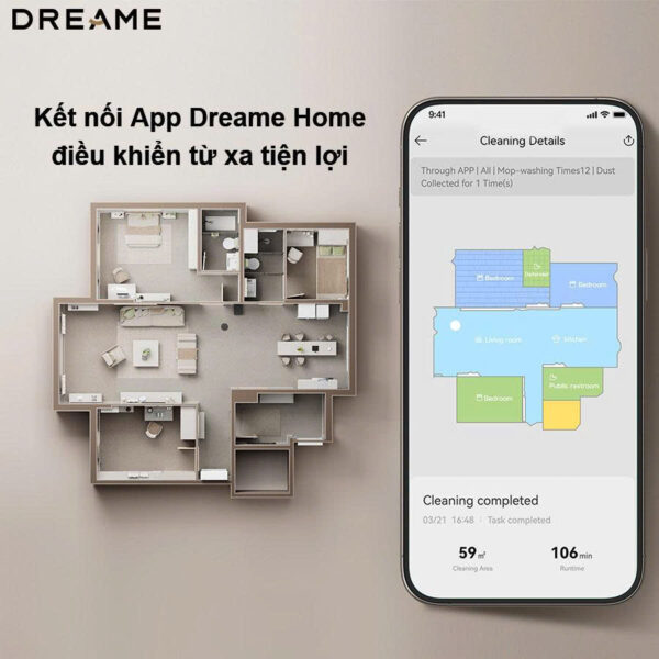 Robot hút bụi lau nhà Dreame X40 Master – Hàng Chính Hãng