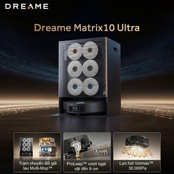 Robot hút bụi lau nhà Dreame Matrix10 Ultra – Hàng Chính Hãng